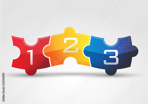 Vector: 3 puzzle 2 3 puzzle 2