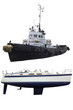 tugboat and yacht