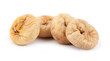 Dried figs on white background