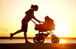 Mother with  stroller