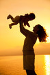 dancing  mom with child