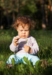 baby girl in park