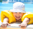child swimming