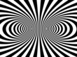 Illustration: Striped black and white vortex distortion Striped black and white vortex distortion