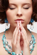 beautiful brunette young woman