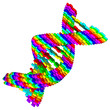 Illustration: DNA spiral from puzzle on white background DNA spiral from puzzle on white background
