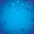 Molecule blue background
