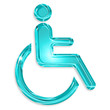 Illustration: blue disabled symbol blue disabled symbol