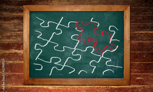 Illustration: Kreidetafel - Puzzle Kreidetafel - Puzzle