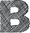Hand draw font. LETTER B