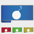 Vector illustration web bookmark - bomb