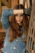 Portait of girl in jeans