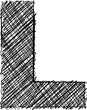 Hand draw font. LETTER L