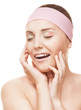 woman applying cream