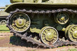 Caterpillars of the old soviet tank