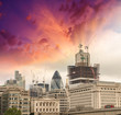 Foto: City of London. Wonderful view of Buildings with colourful sky City of London. Wonderful view of Buildings with colourful sky