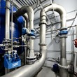 Large industrial boiler room