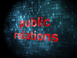 Advertising concept: Public Relations on digital background
