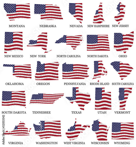 Illustration: American States From M to W American States From M to W