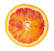 Slice of blood red ripe orange