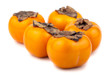 Five ripe persimmon fruits