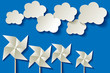 Papiermühle Hintergrund Blau Himmel Wolken