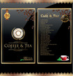 Coffee and tea menu