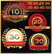 Anniversary golden labels set