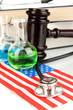 Concept of forensic medicine close up