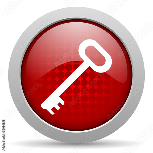 Illustration: key red circle web glossy icon key red circle web glossy icon