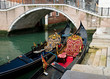 Photo: Gondolas on the canal Gondolas on the canal