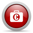 financial red circle web glossy icon