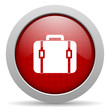 baggage red circle web glossy icon