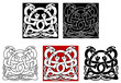 Dogs with celtic ornament
