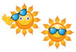 Vector: Funny sun in sunglasses Funny sun in sunglasses