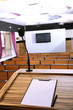 Interior of empty conference room with tribune