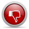 dislike red circle web glossy icon