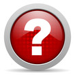 question mark red circle web glossy icon