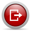 exit red circle web glossy icon