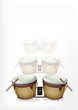 Bongo Drum with Sticks on White Background
