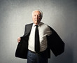 businessman undresses