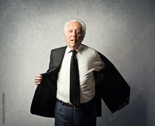 Photo: businessman undresses businessman undresses