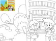 The page with exercises for kids - coloring book