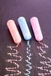 colorful chalk drawing on a blackboard