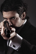 Cold gaze from gangster