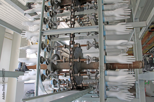 Photo: acrylonitrile butadiene gloves production line in a factory acrylonitrile butadiene gloves production line in a factory