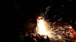 Industrial worker cutting steel by using metal torch.