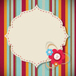 Frame in retro vintage background. Vector illustration.
