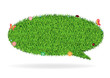 Vektor: Vector Speech bubble green grass texture background Vector Speech bubble green grass texture background