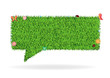 Vektor: Vector Speech bubble green grass texture background Vector Speech bubble green grass texture background
